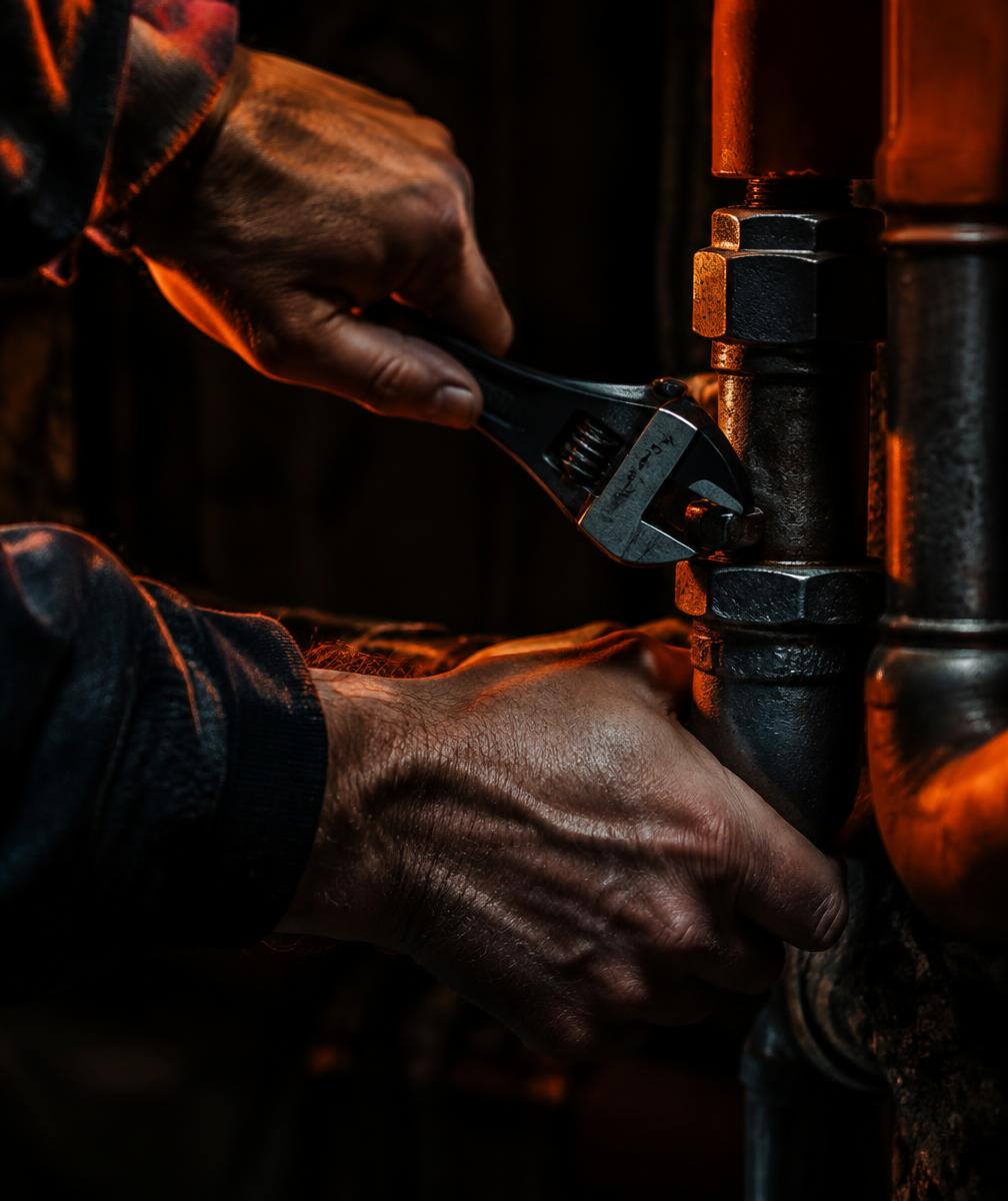 Repair work close-up